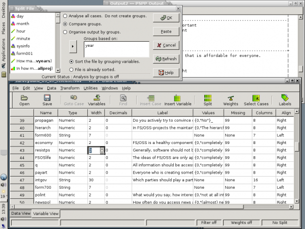 pspp screenshot