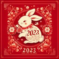 ai generated image of rabbit with 2023