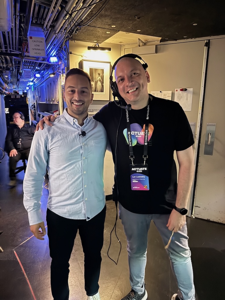 backstage with Bahram at Actuate 2025